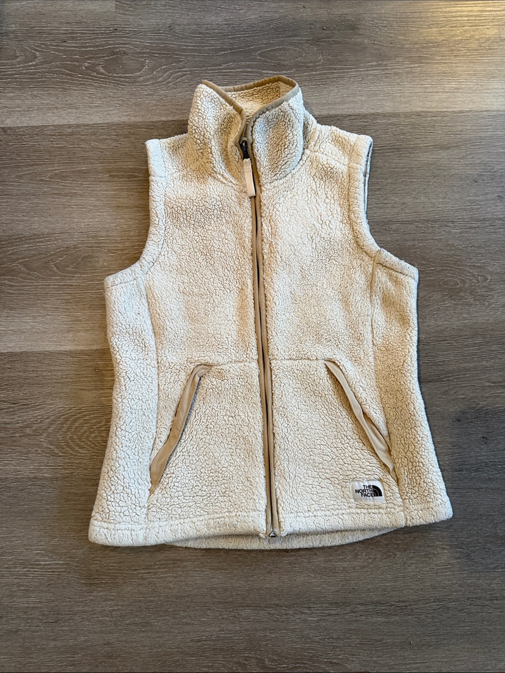 The North Face Ivory Sherpa Fleece Vest